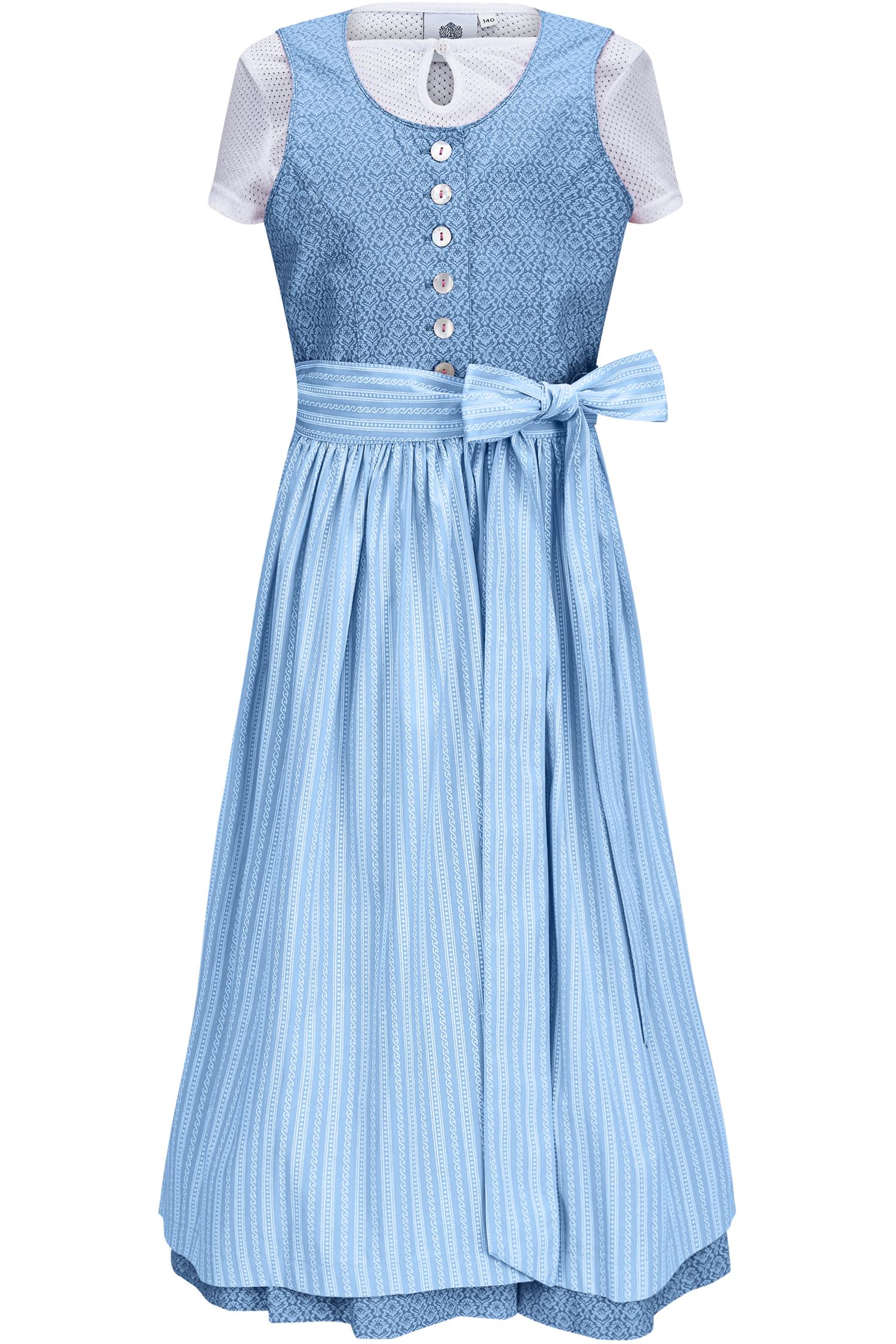 Kinderdirndl Wallersee von Hammerschmid in Blau Kinderdirndl Wallersee von Hammerschmidt in Blau